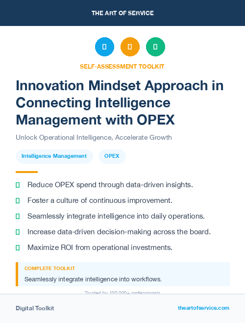 Innovation Mindset Approach in Connecting Intelligence Management with OPEX
