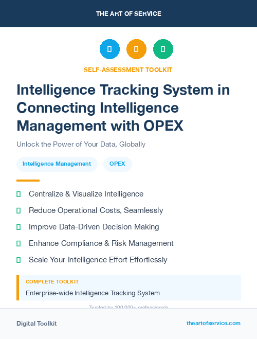 Intelligence Tracking System in Connecting Intelligence Management with OPEX