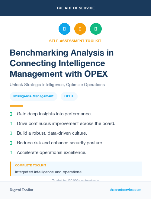 Benchmarking Analysis in Connecting Intelligence Management with OPEX