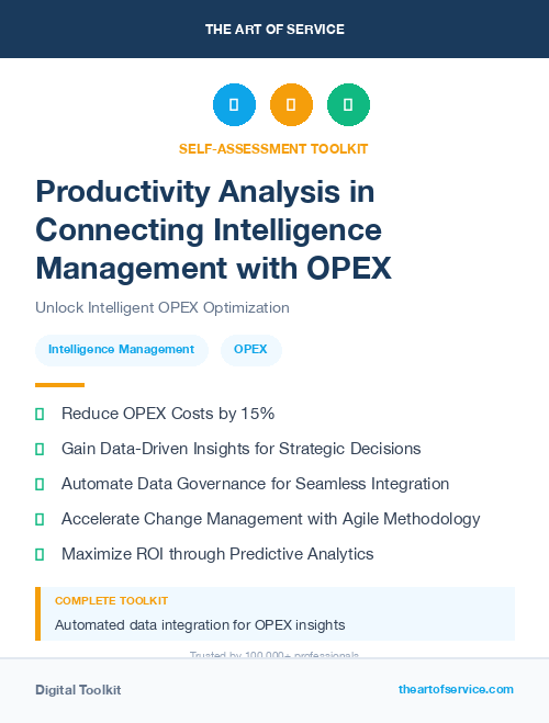 Productivity Analysis in Connecting Intelligence Management with OPEX