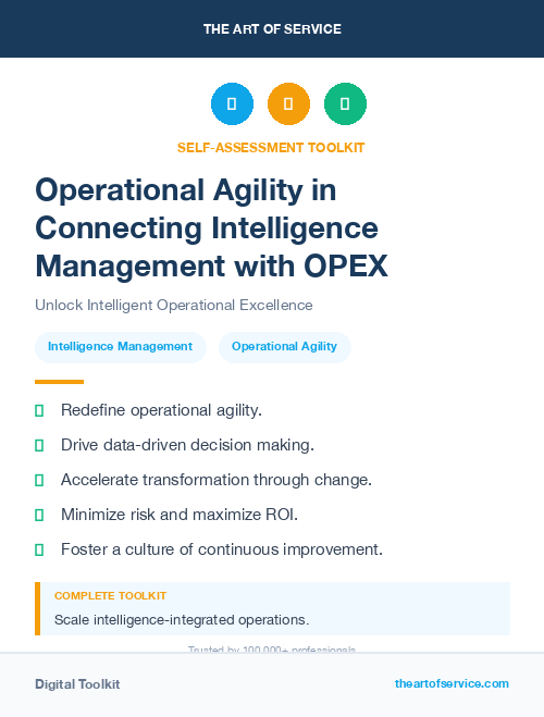 Operational Agility in Connecting Intelligence Management with OPEX