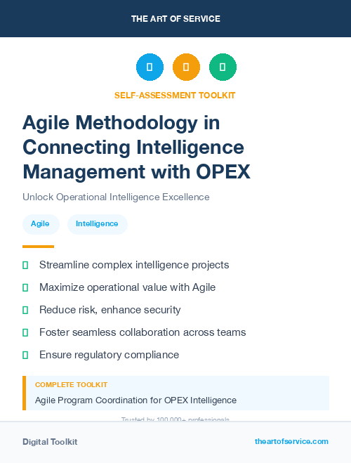 Agile Methodology in Connecting Intelligence Management with OPEX