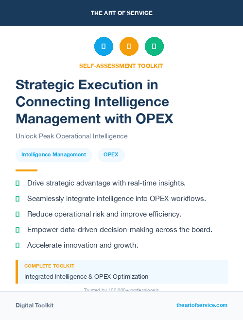 Strategic Execution in Connecting Intelligence Management with OPEX