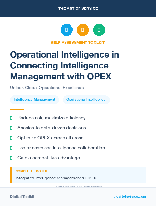 Operational Intelligence in Connecting Intelligence Management with OPEX