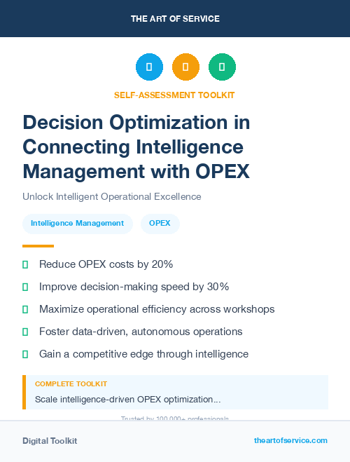 Decision Optimization in Connecting Intelligence Management with OPEX