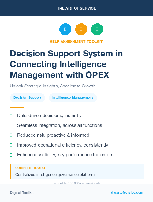 Decision Support System in Connecting Intelligence Management with OPEX