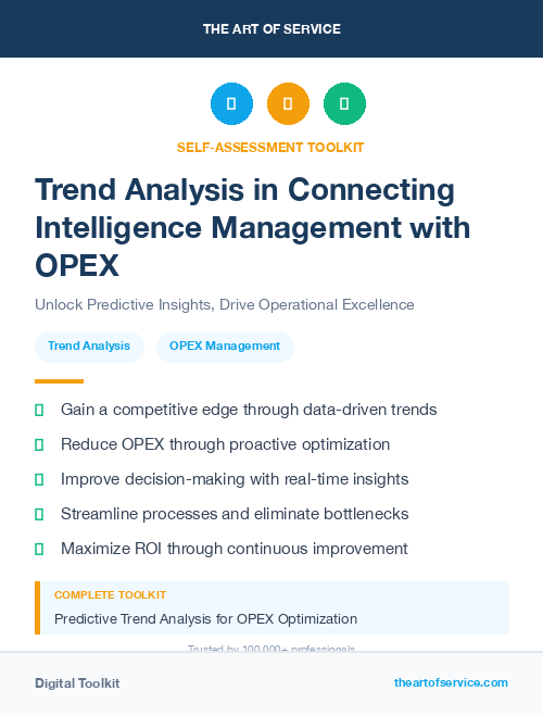 Trend Analysis in Connecting Intelligence Management with OPEX