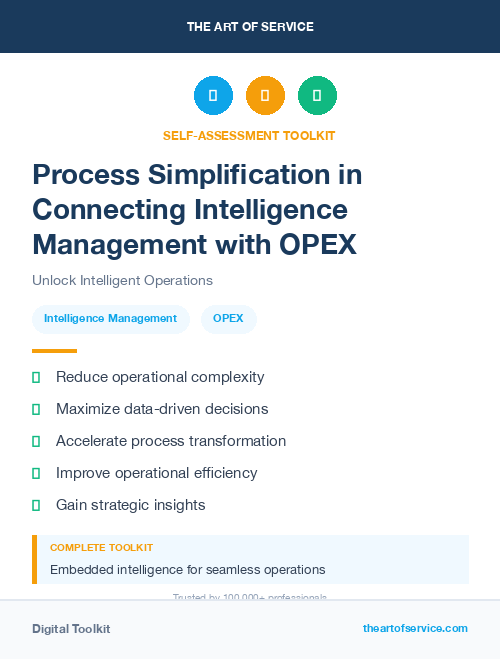 Process Simplification in Connecting Intelligence Management with OPEX