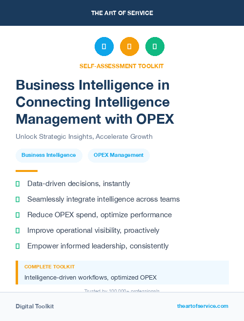 Business Intelligence in Connecting Intelligence Management with OPEX