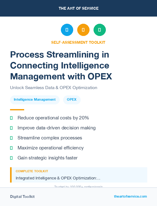 Process Streamlining in Connecting Intelligence Management with OPEX