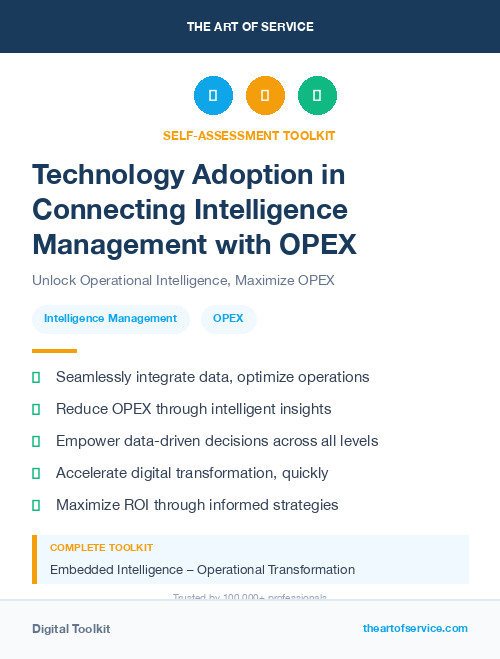 Technology Adoption in Connecting Intelligence Management with OPEX