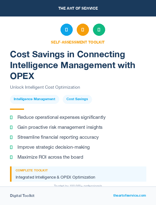 Cost Savings in Connecting Intelligence Management with OPEX