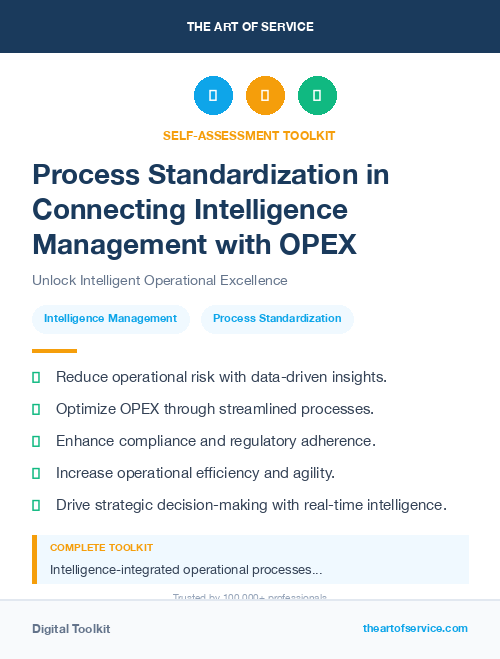 Process Standardization in Connecting Intelligence Management with OPEX