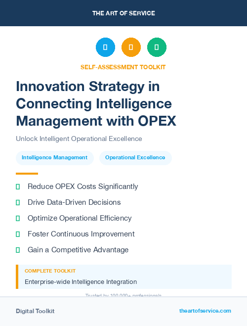 Innovation Strategy in Connecting Intelligence Management with OPEX