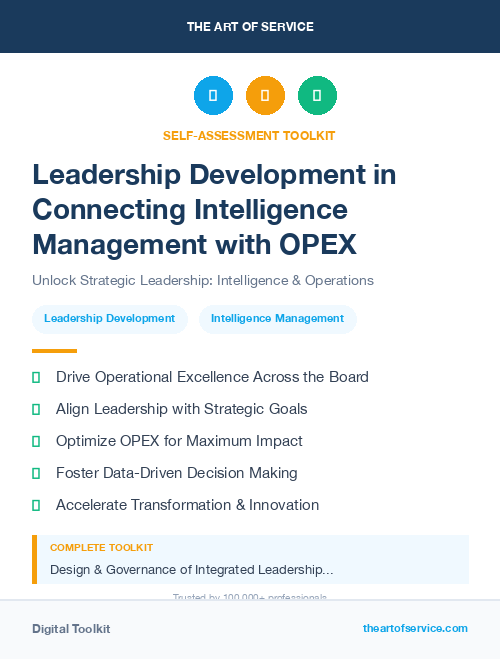 Leadership Development in Connecting Intelligence Management with OPEX
