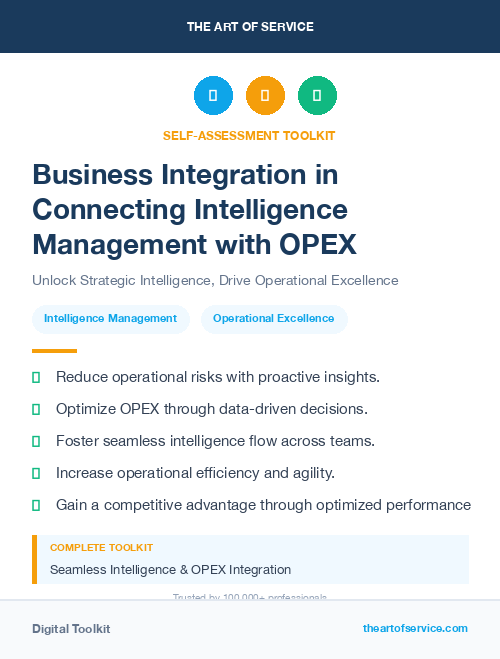 Business Integration in Connecting Intelligence Management with OPEX