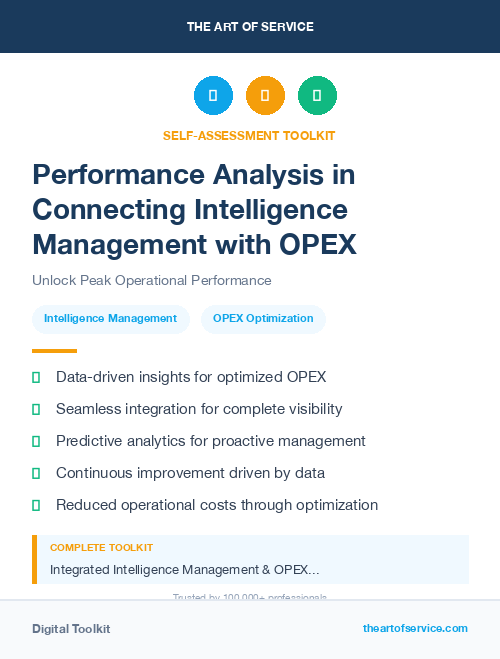 Performance Analysis in Connecting Intelligence Management with OPEX