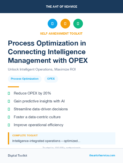 Process Optimization in Connecting Intelligence Management with OPEX