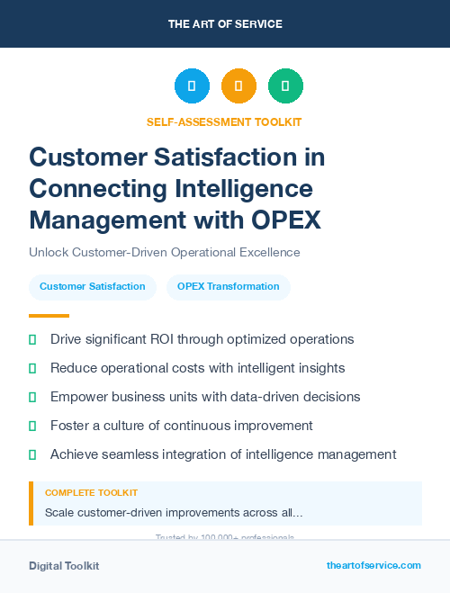 Customer Satisfaction in Connecting Intelligence Management with OPEX