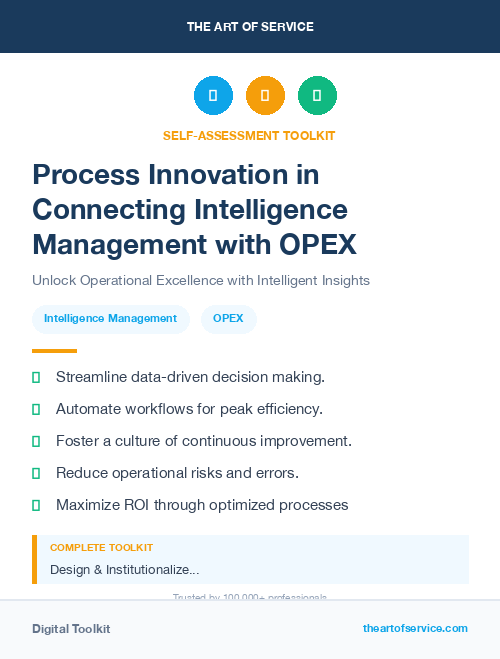 Process Innovation in Connecting Intelligence Management with OPEX