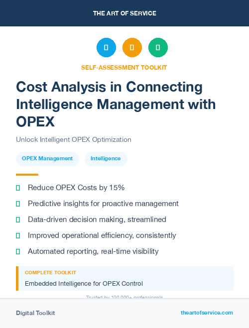 Cost Analysis in Connecting Intelligence Management with OPEX
