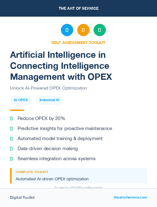 Artificial Intelligence in Connecting Intelligence Management with OPEX