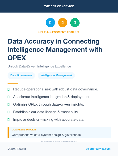 Data Accuracy in Connecting Intelligence Management with OPEX