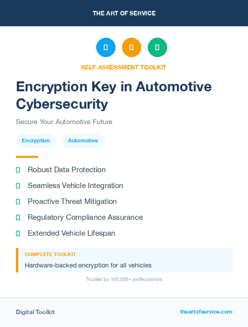 Encryption Key in Automotive Cybersecurity