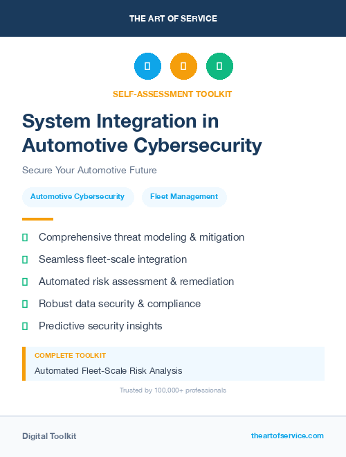 System Integration in Automotive Cybersecurity