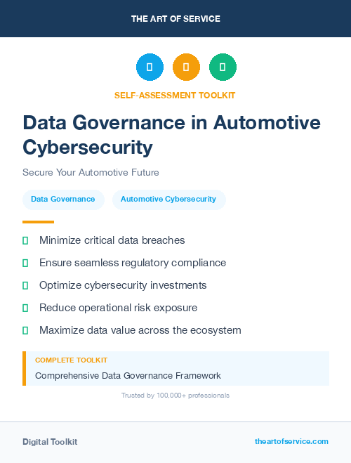 Data Governance in Automotive Cybersecurity