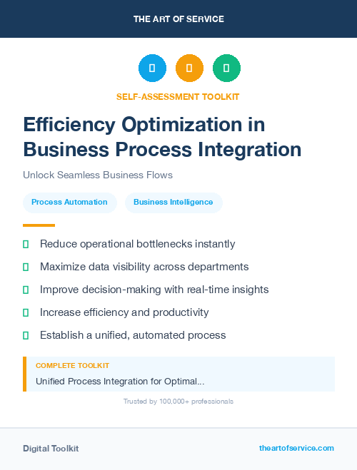 Efficiency Optimization in Business Process Integration