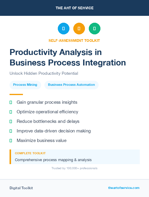 Productivity Analysis in Business Process Integration