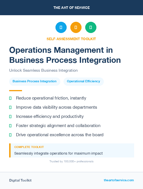 Operations Management in Business Process Integration