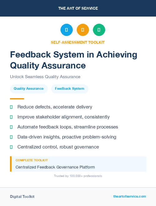 Feedback System in Achieving Quality Assurance