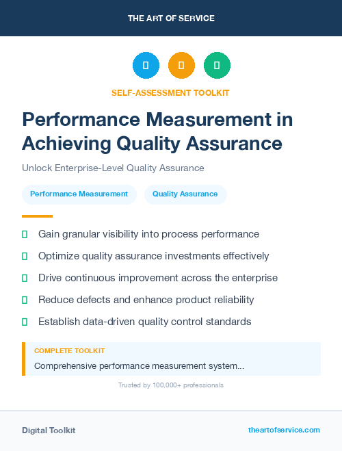 Performance Measurement in Achieving Quality Assurance