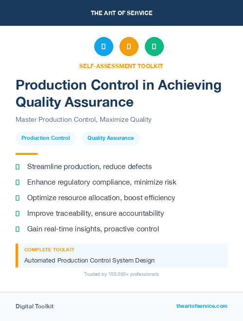 Production Control in Achieving Quality Assurance