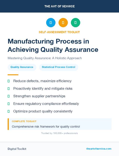 Manufacturing Process in Achieving Quality Assurance