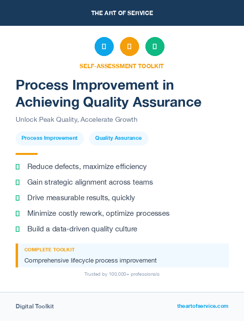 Process Improvement in Achieving Quality Assurance