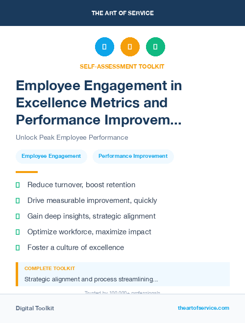 Employee Engagement in Excellence Metrics and Performance Improvement Streamlining Processes for Efficiency