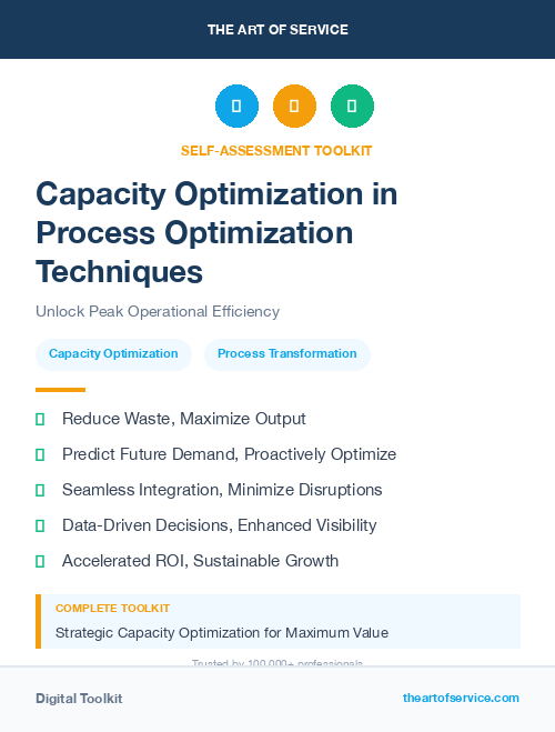 Capacity Optimization in Process Optimization Techniques