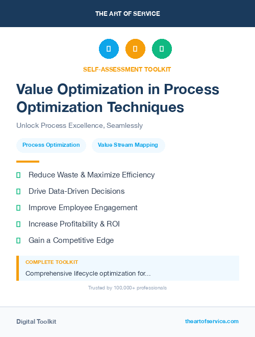 Value Optimization in Process Optimization Techniques