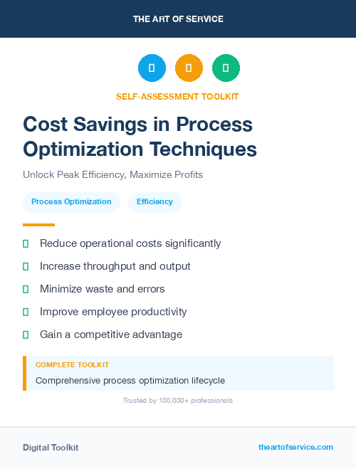 Cost Savings in Process Optimization Techniques