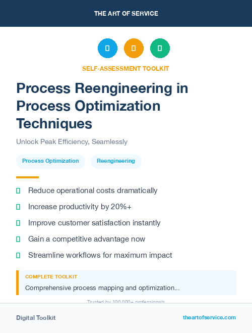 Process Reengineering in Process Optimization Techniques