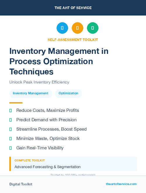 Inventory Management in Process Optimization Techniques