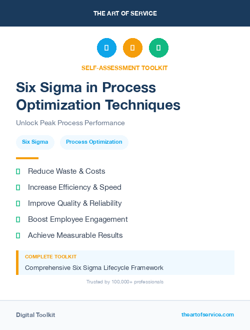 Six Sigma in Process Optimization Techniques