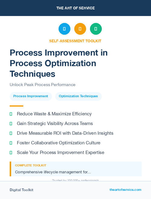 Process Improvement in Process Optimization Techniques