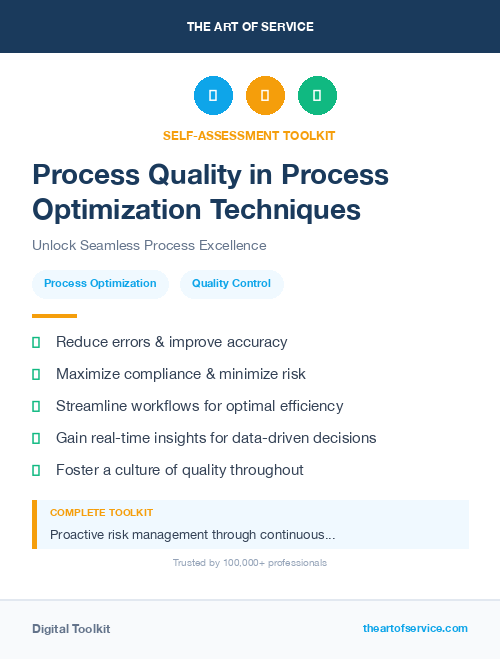 Process Quality in Process Optimization Techniques