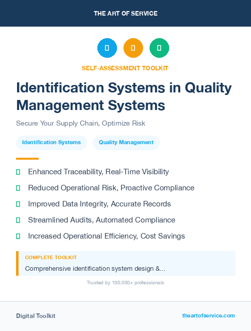 Identification Systems in Quality Management Systems