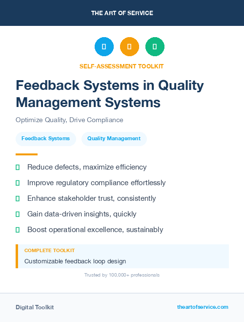 Feedback Systems in Quality Management Systems
