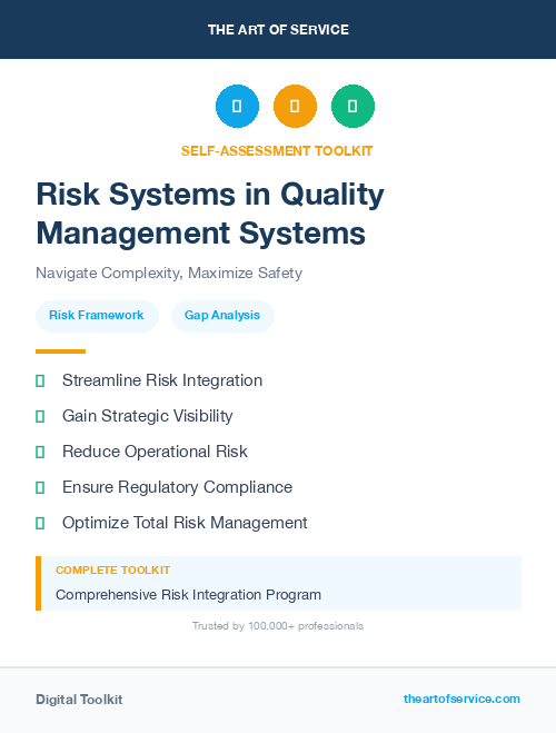 Risk Systems in Quality Management Systems
